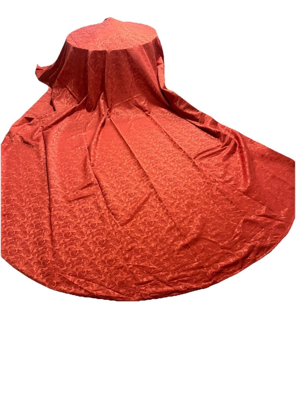 Proflax German Damask Tablecloth 154x97 Red Large Cotton Blend Elegant
